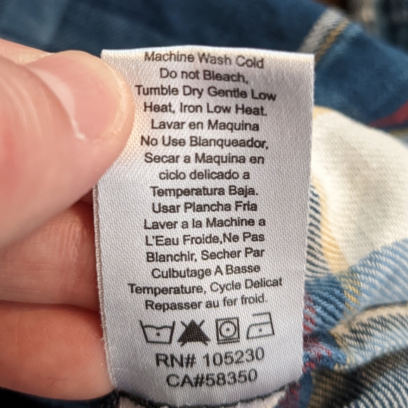 Current Elliott Multi color Flannel Long Sleeve Button Down Shirt - Picture 12 of 13